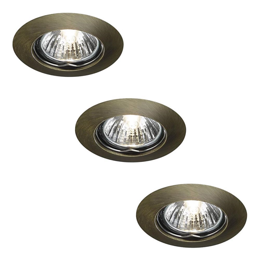 Massive 59393/06/10 - SET 3x Badkamer inbouwspot ALPHA 3xGU10/50W
