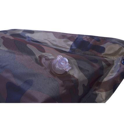 Matelas de camping autogonflant avec oreiller camouflage