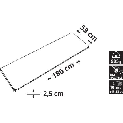 Matelas de camping autogonflant bleu