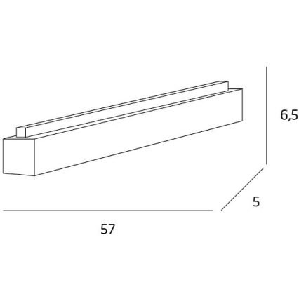 MAXLIGHT C0124 - LED Plafondlamp LINEAR LED/18W/230V 57 cm wit