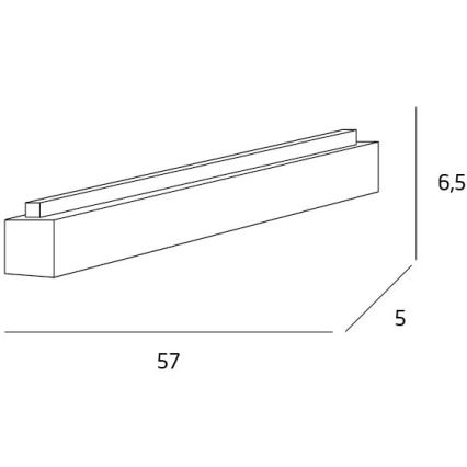 MAXLIGHT C0124D - Dimbare LED Plafondlamp LINEAR LED/18W/230V 57 cm wit