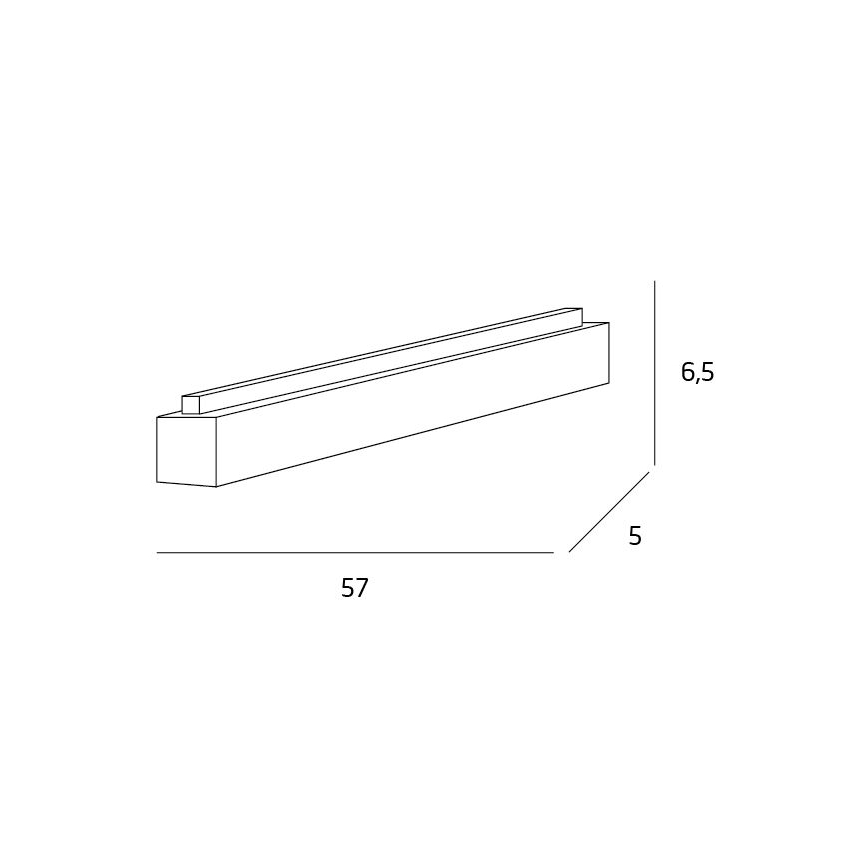 MAXLIGHT C0124D - Plafonnier à intensité variable LINEAR LED/18W/230V 57 cm blanc