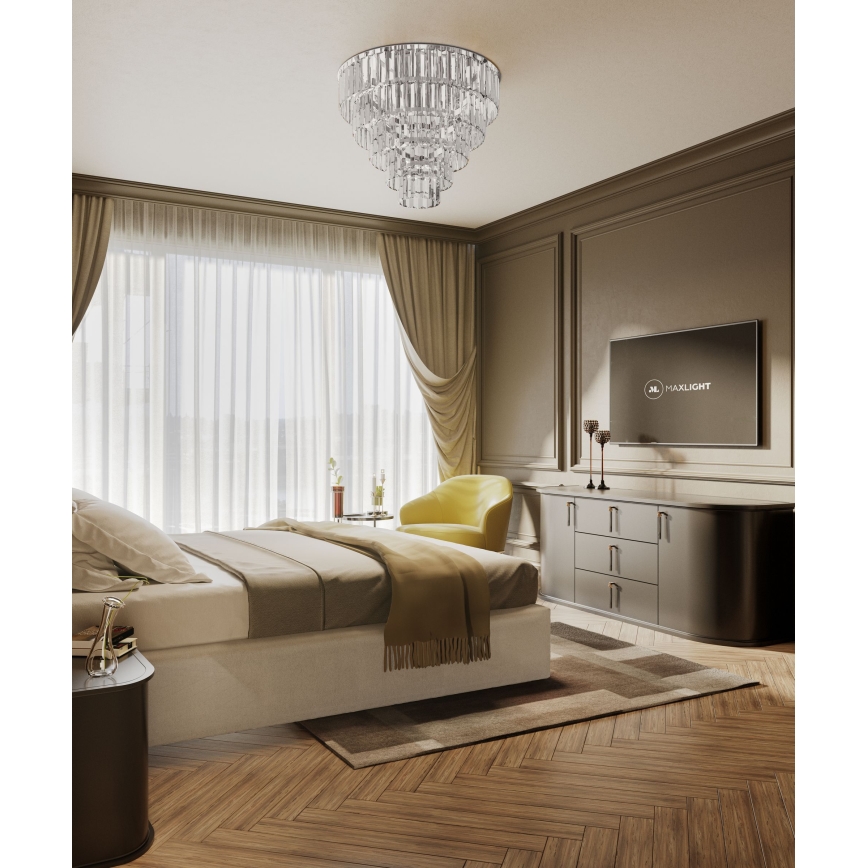 MAXLIGHT C0136 - Plafonnier MONACO 9xG9/40W/230V d. 42 cm chrome brillant