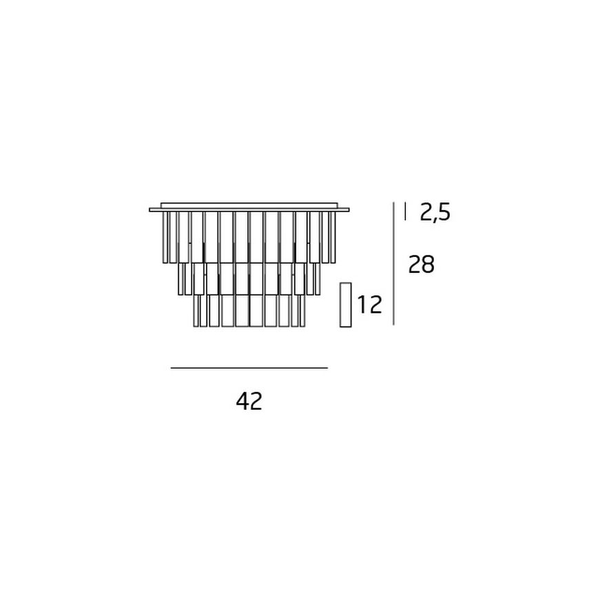 MAXLIGHT C0136 - Plafonnier MONACO 9xG9/40W/230V d. 42 cm chrome brillant