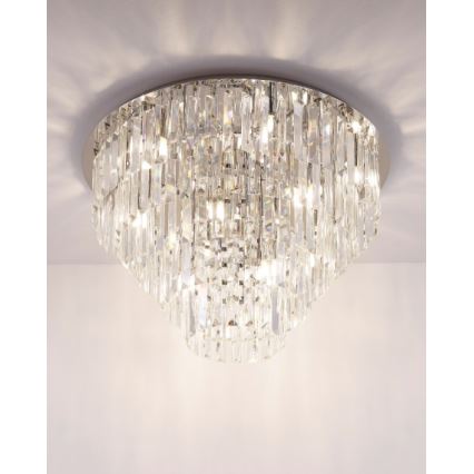 MAXLIGHT C0137 - Plafondlamp MONACO 15xG9/40W/230V diameter 60 cm glanzend chroom