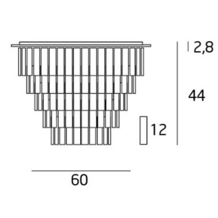 MAXLIGHT C0137 - Plafondlamp MONACO 15xG9/40W/230V diameter 60 cm glanzend chroom