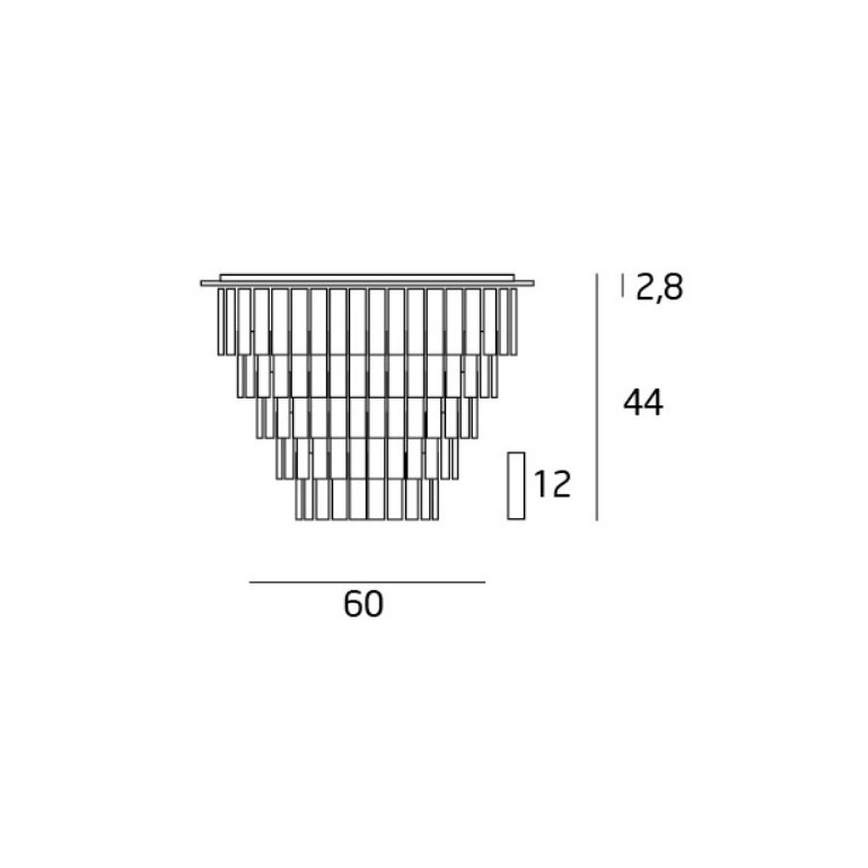 MAXLIGHT C0137 - Plafondlamp MONACO 15xG9/40W/230V diameter 60 cm glanzend chroom