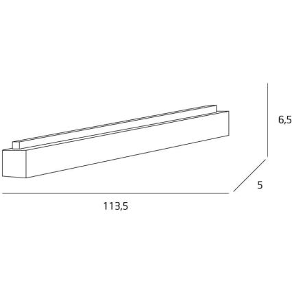 MAXLIGHT C0175D - Dimbare LED Plafondlamp LINEAR LED/36W/230V 113,5 cm zwart