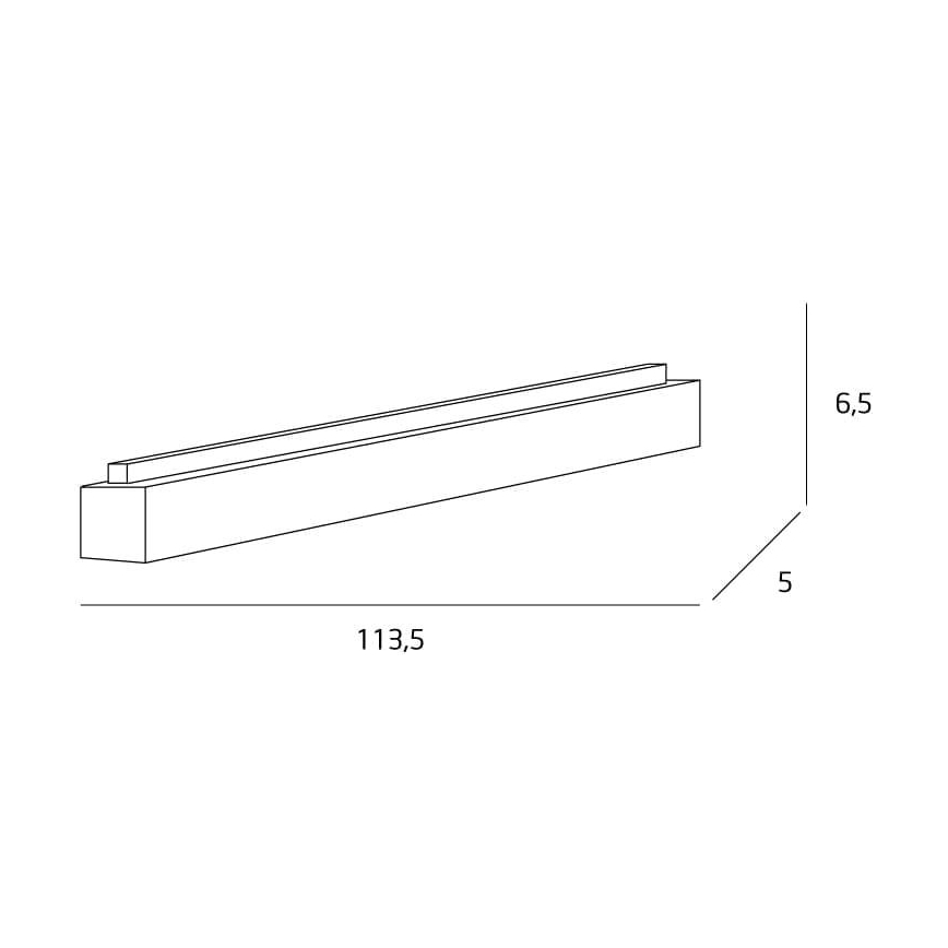 MAXLIGHT C0175D - Dimbare LED Plafondlamp LINEAR LED/36W/230V 113,5 cm zwart