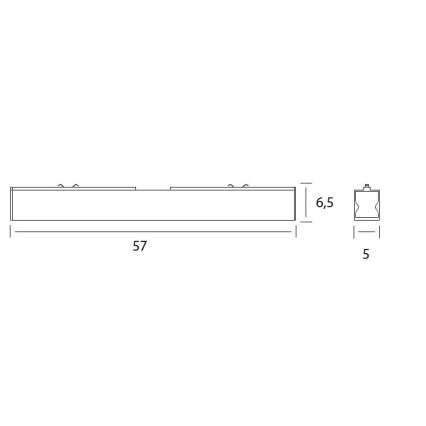 MAXLIGHT C0190 - Plafonnier LINEAR LED/18W/230V 57 cm noir