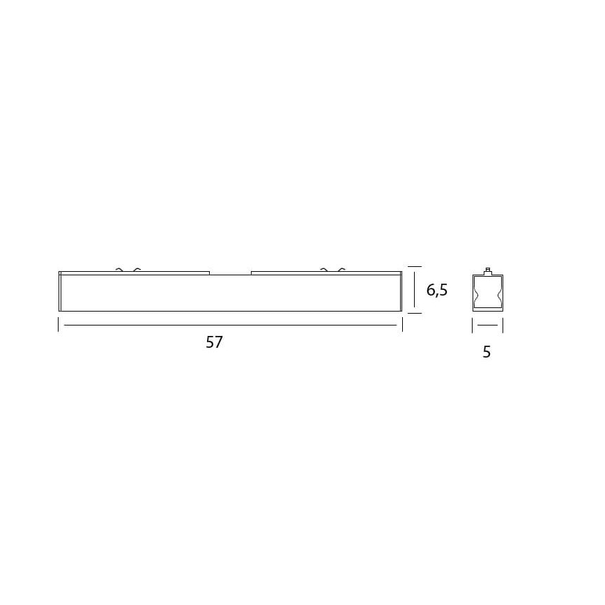 MAXLIGHT C0190 - Plafonnier LINEAR LED/18W/230V 57 cm noir