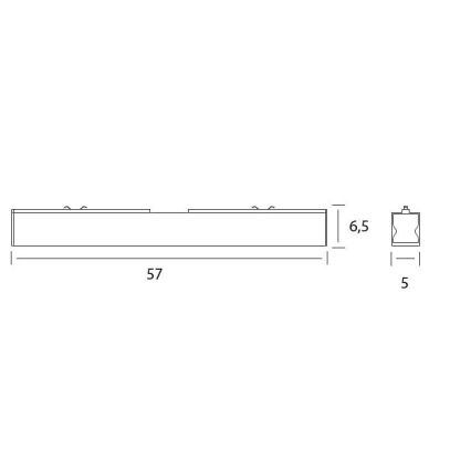 MAXLIGHT C0190D - Plafonnier à intensité variable LINEAR LED/18W/230V 57 cm noir