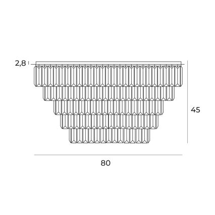 MAXLIGHT C0225 - Plafonnier MONACO 16xG9/40W/230V d. 80 cm chrome brillant