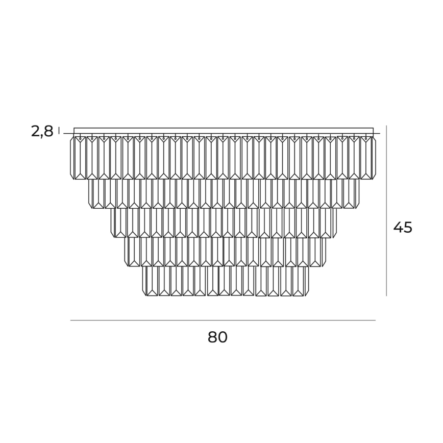 MAXLIGHT C0225 - Plafonnier MONACO 16xG9/40W/230V d. 80 cm chrome brillant