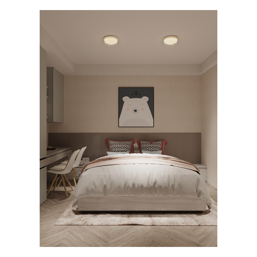 MAXLIGHT C0233 - Plafonnier DUO LED/10W/230V d. 34 cm blanc
