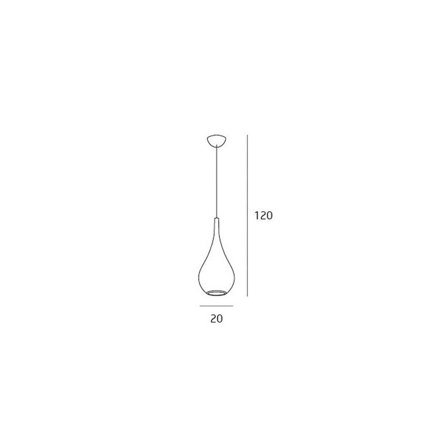MAXLIGHT P0233 - Suspension filaire DROP 1xE27/40W/230V d. 20 cm noir