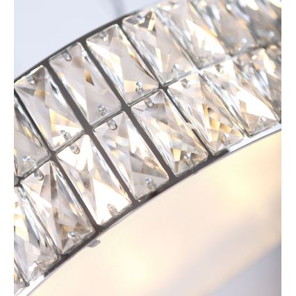 MAXLIGHT P0236 - Suspension filaire DIAMANTE 5xG9/42W/230V d. 38 cm chrome brillant