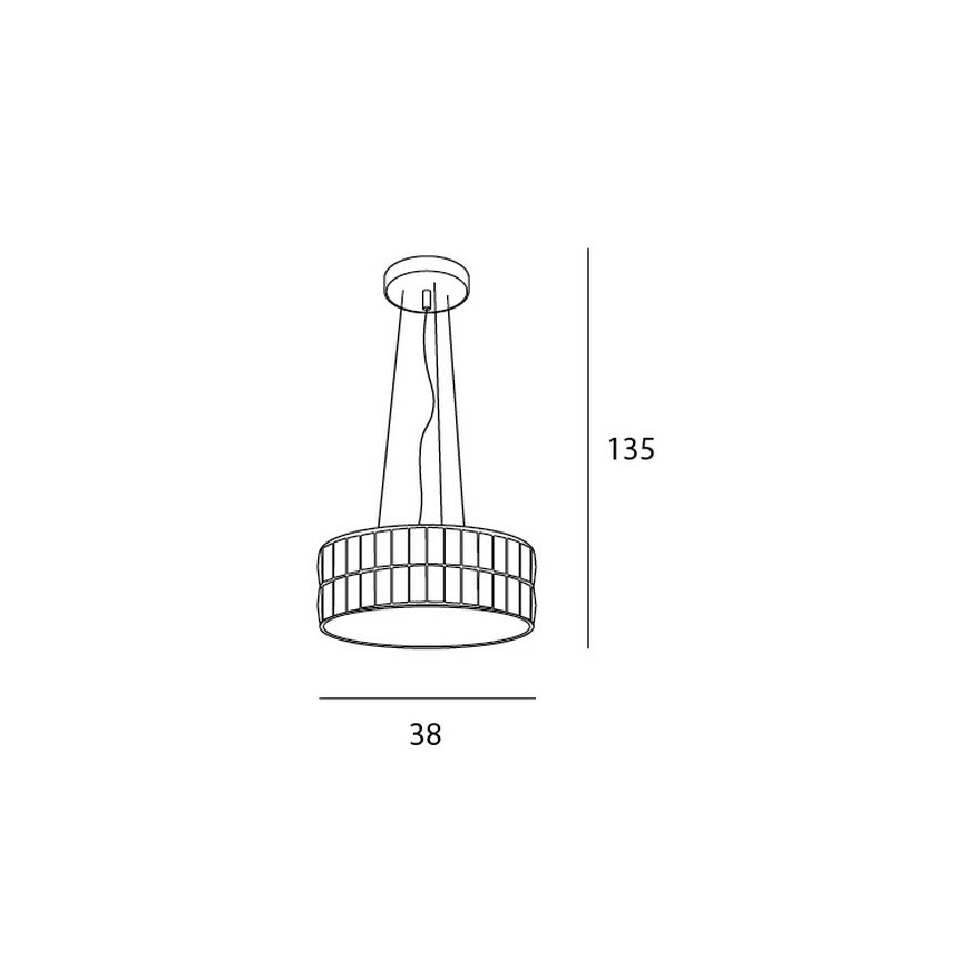 MAXLIGHT P0236 - Suspension filaire DIAMANTE 5xG9/42W/230V d. 38 cm chrome brillant