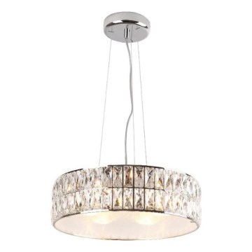 MAXLIGHT P0238 - Suspension filaire DIAMANTE 6xG9/42W/230V d. 46 cm chrome brillant