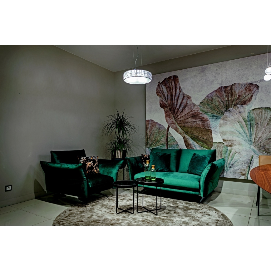 MAXLIGHT P0238 - Suspension filaire DIAMANTE 6xG9/42W/230V d. 46 cm chrome brillant