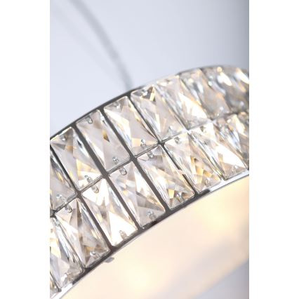 MAXLIGHT P0238 - Suspension filaire DIAMANTE 6xG9/42W/230V d. 46 cm chrome brillant