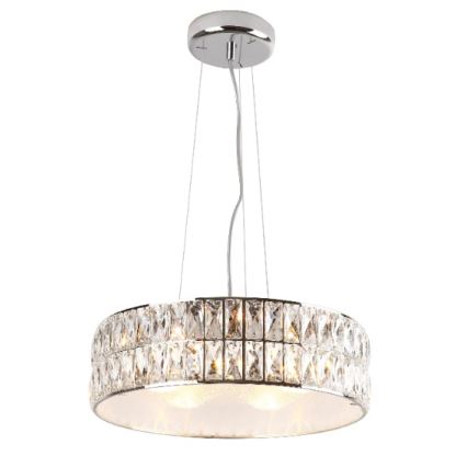 MAXLIGHT P0238 - Suspension filaire DIAMANTE 6xG9/42W/230V d. 46 cm chrome brillant