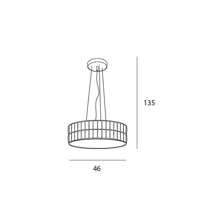 MAXLIGHT P0238 - Suspension filaire DIAMANTE 6xG9/42W/230V d. 46 cm chrome brillant