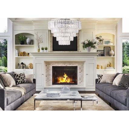 MAXLIGHT P0260 - Hanglamp aan een koord MONACO 15xG9/40W/230V diameter 60 cm glanzend chroom