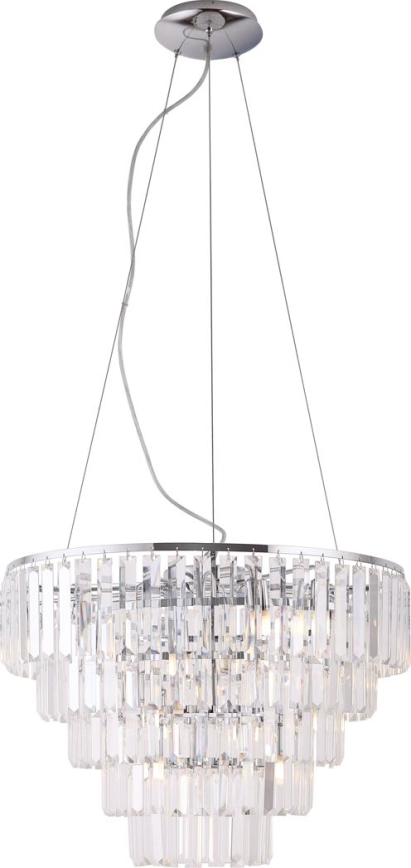 MAXLIGHT P0260 - Hanglamp aan een koord MONACO 15xG9/40W/230V diameter 60 cm glanzend chroom
