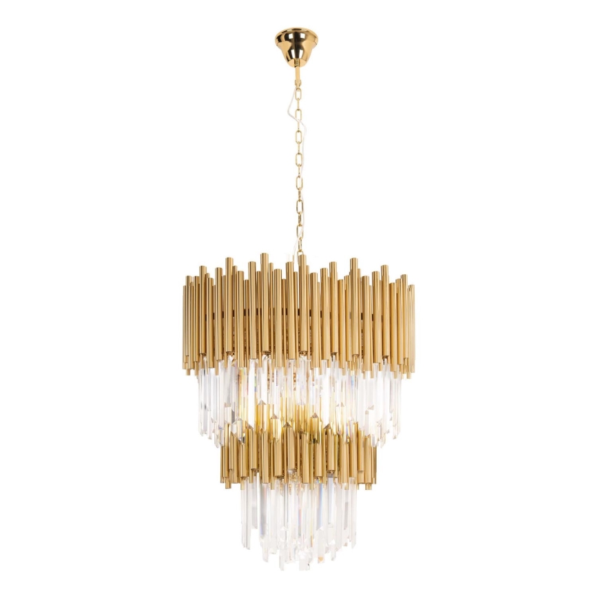 MAXLIGHT P0283 - Hanglamp aan een ketting VOGUE 16xE14/40W/230V diameter 60 cm goud