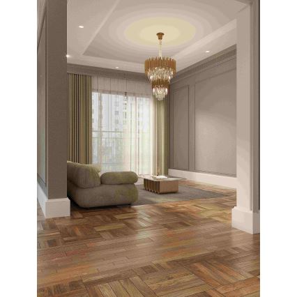 MAXLIGHT P0283 - Hanglamp aan een ketting VOGUE 16xE14/40W/230V diameter 60 cm goud