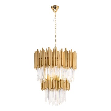 MAXLIGHT P0283 - Suspension chaîne VOGUE 16xE14/40W/230V d. 60 cm doré