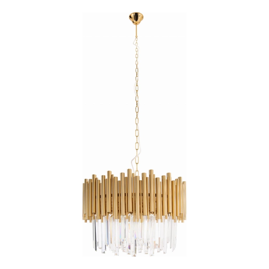 MAXLIGHT P0284 - Hanglamp aan een ketting VOGUE 12xE14/40W/230V diameter 60 cm goud