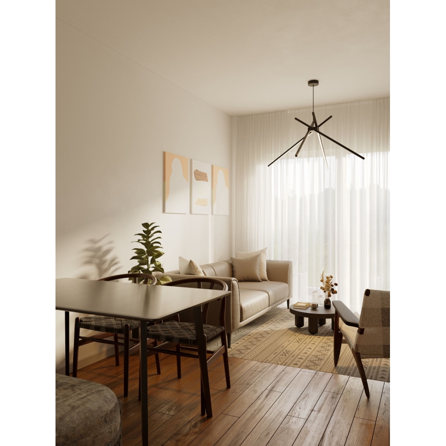 MAXLIGHT P0412 - LED Hanglamp aan een koord SPIN LED/33W/230V zwart