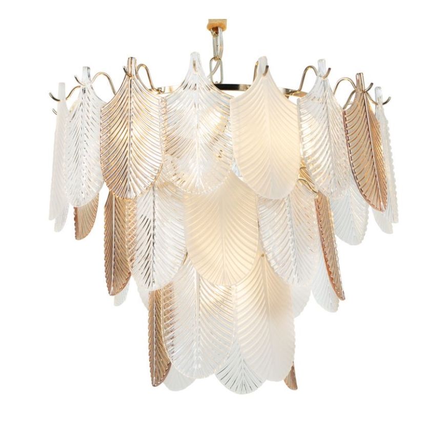 MAXLIGHT P0417 - Suspension chaîne ARWENA 7xE14/40W/230V d. 50 cm doré