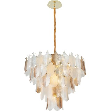 MAXLIGHT P0418 - Suspension chaîne ARWENA 15xE14/40W/230V d. 80 cm doré