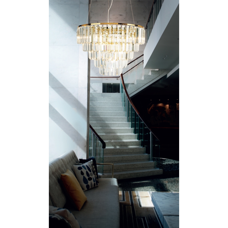 MAXLIGHT P0424 - Suspension filaire MONACO 15xG9/40W/230V d. 60 cm doré