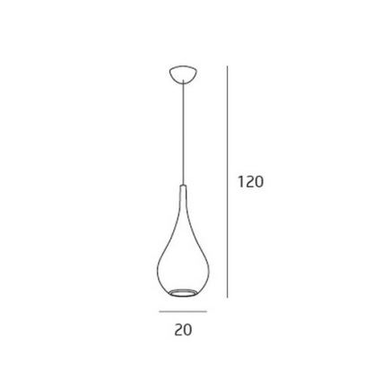 MAXLIGHT P0436 - Hanglamp aan een koord DROP 1xE27/40W/230V diameter 20 cm goud