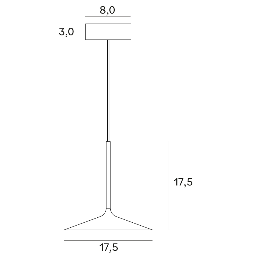 MAXLIGHT P0456 - Suspension filaire HANA LED/6W/230V d. 17,5 cm noir