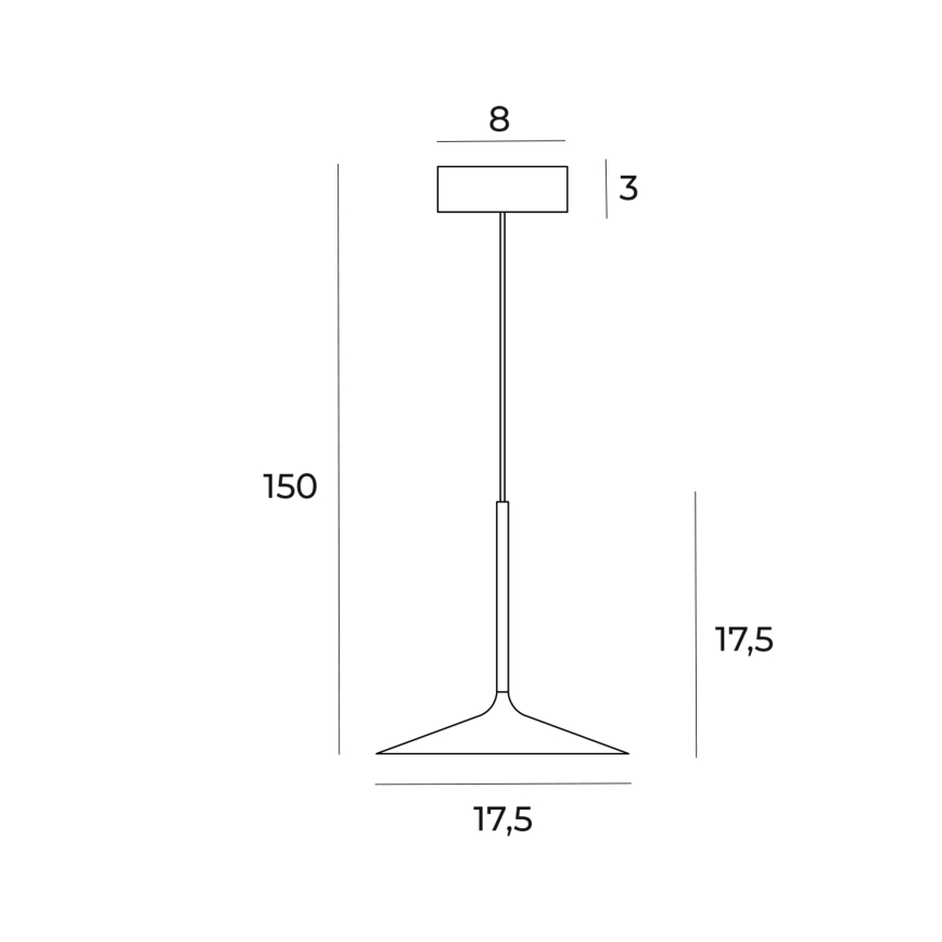 MAXLIGHT P0460 - LED Hanglamp aan een koord HANA LED/6W/230V diameter 17,5 cm goud