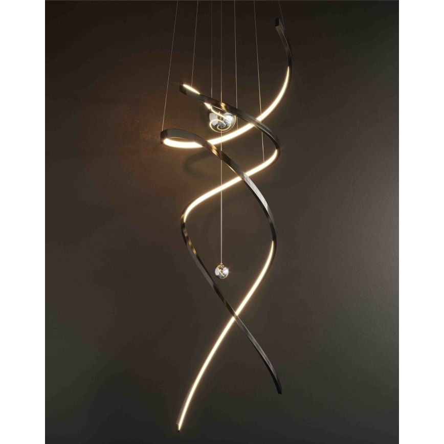 MAXLIGHT P0500D - Suspension filaire à intensité variable RITZ LED/100W/230V d. 60 cm CRI 90 noir