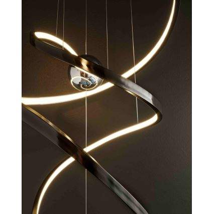 MAXLIGHT P0500D - Suspension filaire à intensité variable RITZ LED/100W/230V d. 60 cm CRI 90 noir