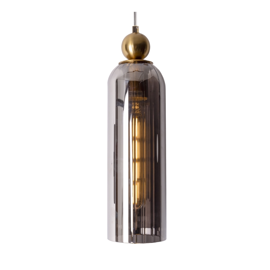 MAXLIGHT P0511 - Suspension filaire CAMPANILA 1xE27/40W/230V d. 10 cm laiton/gris