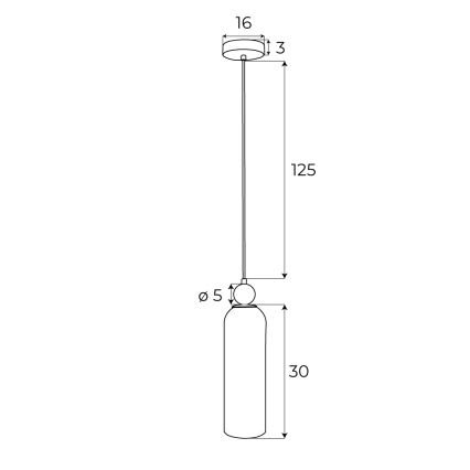 MAXLIGHT P0511 - Suspension filaire CAMPANILA 1xE27/40W/230V d. 10 cm laiton/gris