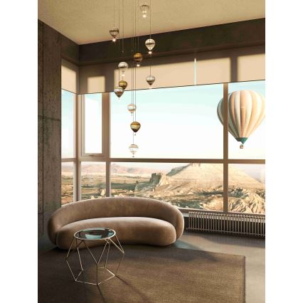 MAXLIGHT P0527 - LED Hanglamp aan een koord PALLONCINI 2xLED/3W/230V diameter 12 cm doorzichtig