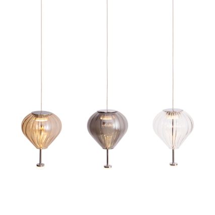 MAXLIGHT P0527 - Suspension filaire PALLONCINI 2xLED/3W/230V d. 12 cm transparent