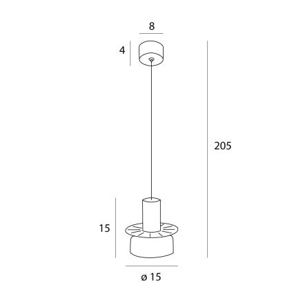 MAXLIGHT P0530 - LED Hanglamp aan een koord SIGNATURE LED/8W/230V diameter 15 cm messing/doorzichtig