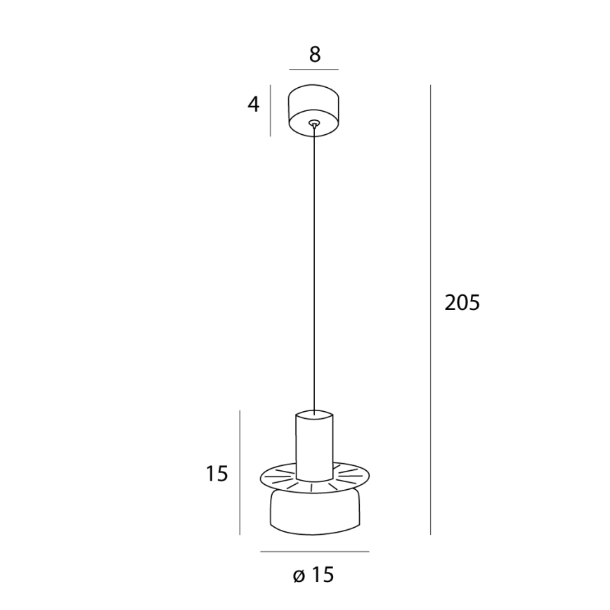 MAXLIGHT P0530 - LED Hanglamp aan een koord SIGNATURE LED/8W/230V diameter 15 cm messing/doorzichtig