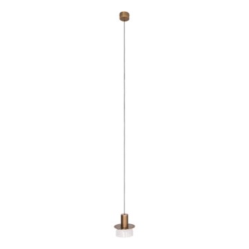 MAXLIGHT P0530 - Suspension filaire SIGNATURE LED/8W/230V d. 15 cm laiton/transparent
