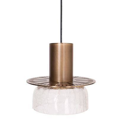 MAXLIGHT P0530 - Suspension filaire SIGNATURE LED/8W/230V d. 15 cm laiton/transparent